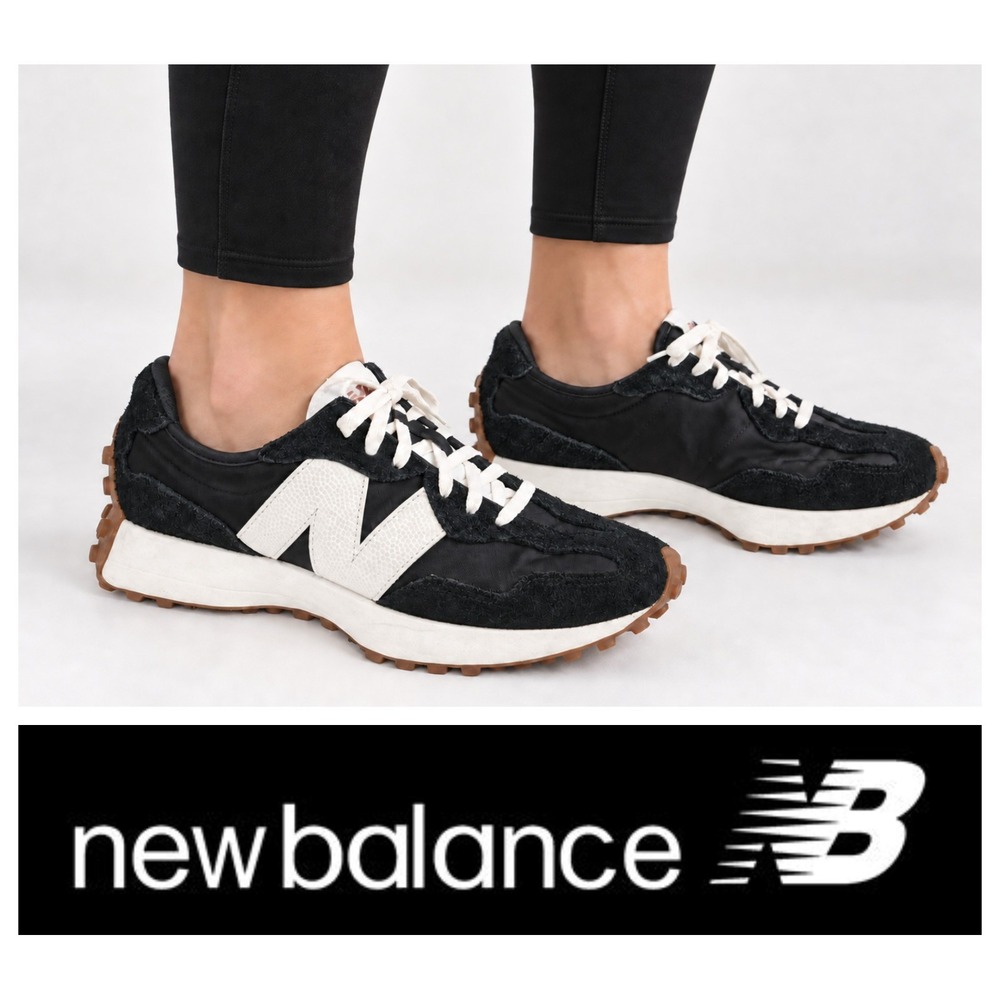New Balance The Intelligent Choice 327 Sneakers Black White USW/9 - USM/7.5 EUC